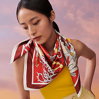 た*ら様 未使用　HERMES BRIDES ET DESTIN 可愛らしい花嫁 エルメス HERMES カレ90 BRIDES ET DESTIN 可愛らしい花嫁 スカーフ